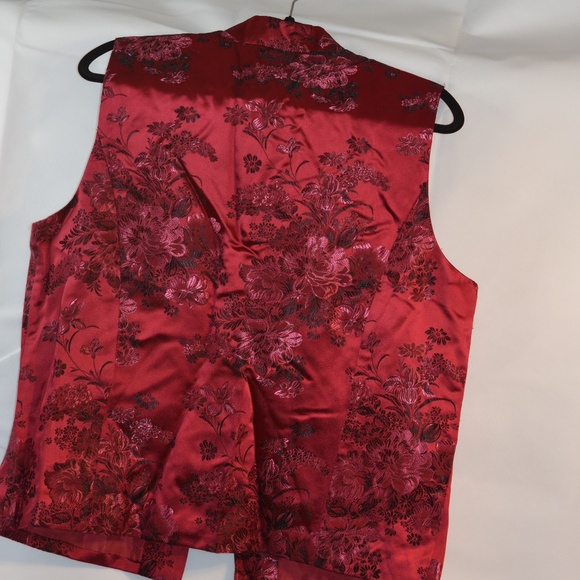 Red Chinese Style Vest L NWT - Picture 5 of 5